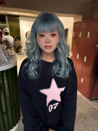 セミロング カラー 🧡梅田ハイトーン カラー🧡runaのヘアスタイル