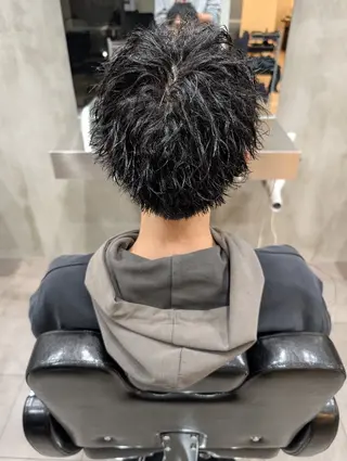 メンズ ショート パーマ QOL mens salon 円山所属・メンズ専門😎 QOL円山 YUTOのヘアスタイル