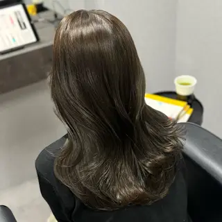 ロング カラー ブリーチなしカラー I 髪質改善Ⅰたつやのヘアスタイル