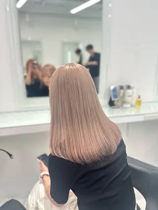 セミロング カラー ❄最強かわいいカラー ❄️MINA❄️のヘアスタイル