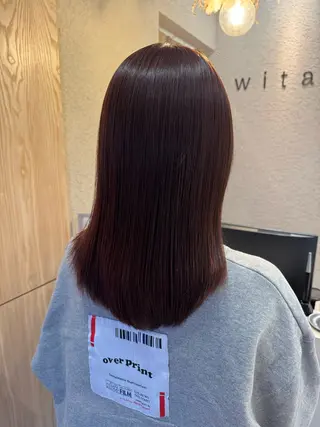 セミロング カラー 蟹江 聡太✨レイヤーカットのヘアスタイル