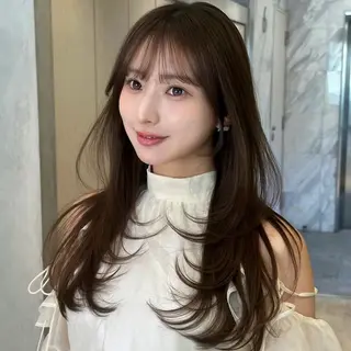 ロング ボブ/レイヤー/ 縮毛矯正/ 渡邊莉玖のヘアスタイル