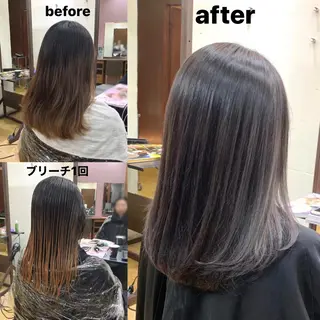 ミディアム カラー 韓国レイヤーカット★ 小林大樹のヘアスタイル