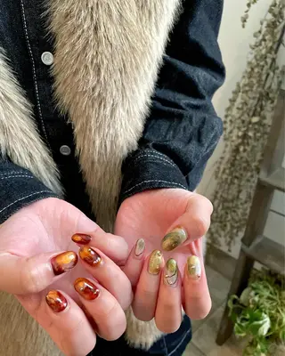 ネイル 甲府市徳行 🧸prunelleのネイルデザイン