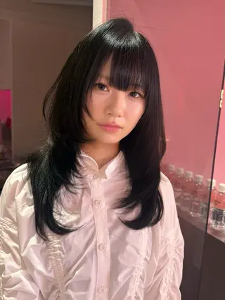 セミロング ブリーチカラー 特化/MAHIROのヘアスタイル