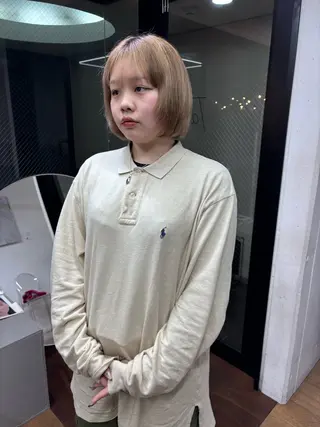 ショート 柔らかストレートと ツヤカラー/和田陽向のヘアスタイル