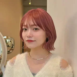 セミロング カラー 🫧髪質改善カラー♡ Wカラー　/桜🌸のヘアスタイル