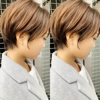 ショート ショート/ボブ/ 白髪ぼかし/しんやのヘアスタイル