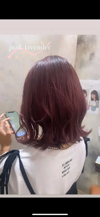 ミディアム カラー ヘアアレンジ spin hair桂 高宮彩花のヘアスタイル