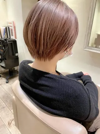 ショート ショート ボブ 梅田 木戸健人のヘアスタイル