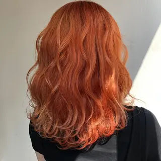 ミディアム カラー ヘアアレンジ 韓国レイヤーカット/ 儚げカラーチナツのヘアスタイル