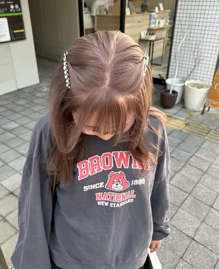 ロング カラー GIFT所属・橋本叶夢/ ショートヘア/透け感のヘアスタイル