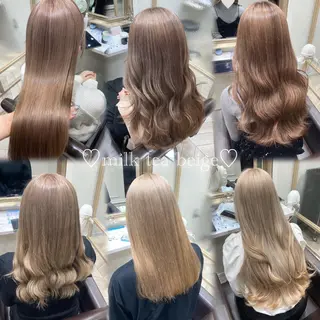 セミロング カラー 菅村 緋莉🎀ガーリーヘアのヘアスタイル