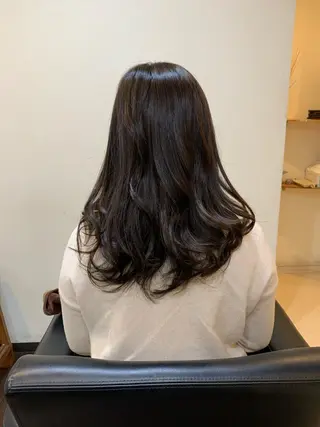 セミロング カラー 美容室 Jフィドルファドル所属・わきた かずなのヘアスタイル