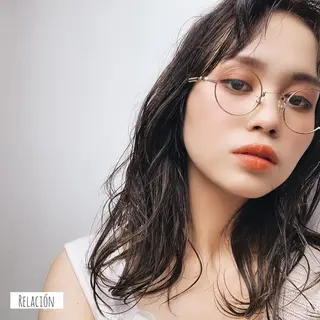 ミディアム カラー パーマ ヘアアレンジ ネイル Relación / レラシオン所属・岩崎 克秀のヘアスタイル