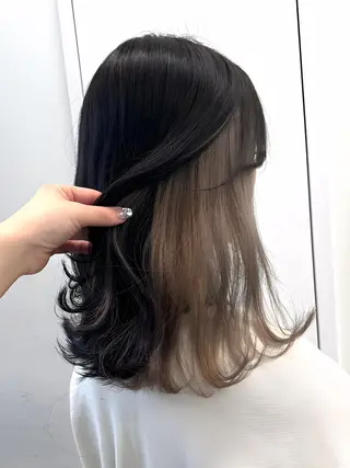 カラー セミロング 【公式】amble luxe池袋東口🩷のヘアスタイル