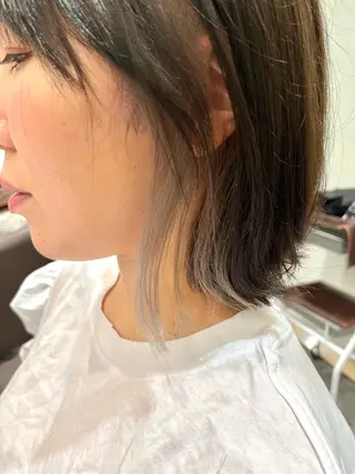 ミディアム ショート ボブ横山真樹のヘアスタイル