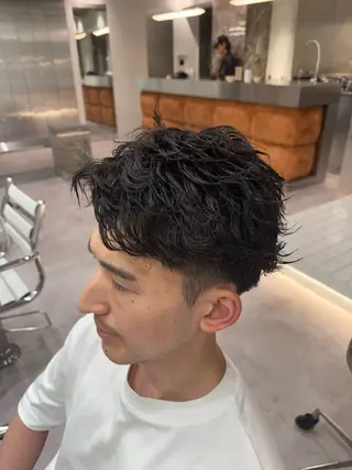 パーマ メンズ ブリーチ/パーマ特化 片平和寿のヘアスタイル