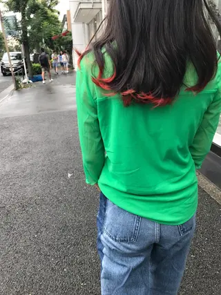 ロング カラー 桑原 菜摘のヘアスタイル