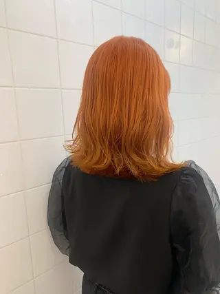 ミディアム カラー ヘアアレンジ 🧨ブリーチー×ボブ レイヤー💎じゅえるのヘアスタイル