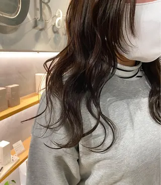 セミロング カラー 福田 ボブ.ウルフのヘアスタイル
