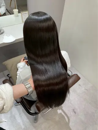 ロング 髪質改善/縮毛矯正 梅田茶屋町/西尾祐作のヘアスタイル