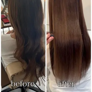 ロング メンズバレイヤージュ 斉藤春のヘアスタイル