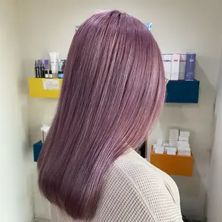 セミロング カラー 髪質改善/ストレート /透明感/西川奈穂のヘアスタイル