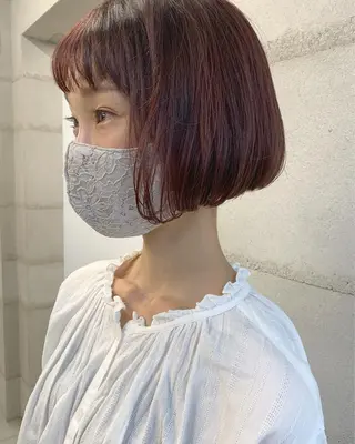 ショート カラー 透明感/オリーブ/ グレージュ/YUKAのヘアスタイル