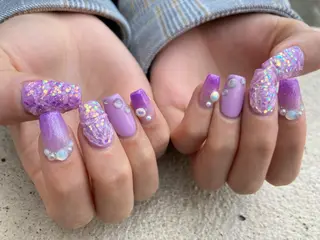 ミディアム ネイル ✴︎ Delightのネイルデザイン