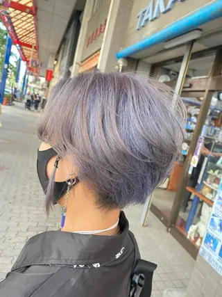 ショート ゆぴ☾‪/推しカラー /ハイトーンのヘアスタイル