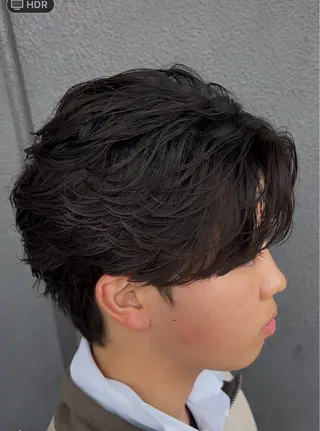 ショート パーマ メンズ 奥村 悠晏のヘアスタイル