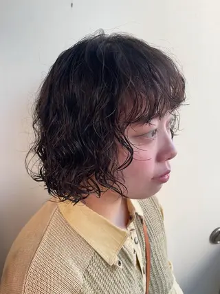 ショート パーマ Toiro 横浜所属・🎀レイヤー/パーマ カラー/ai🎀のヘアスタイル