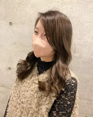 ロング カラー 後藤紗英/髪質改善 /オリーブベージュのヘアスタイル