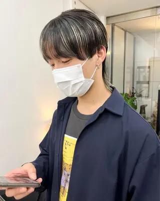 ミディアム カラー パーマ ヘアアレンジ メンズ 【池袋/スパイキー ショート】ⓝⓘⓜⓤのヘアスタイル