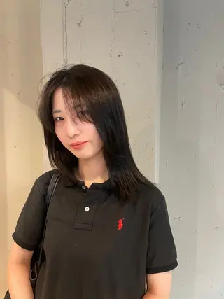 ミディアム 透明感・美髪 monsoワニベユナのヘアスタイル