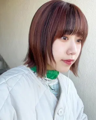 ミディアム カラー FIX hair所属・ボブパーマ/ ウルフパーマ原科🪴のヘアスタイル