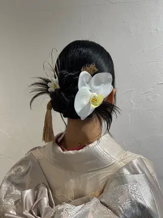 セミロング ヘアアレンジ ハイトーン/エクステ /🎀YUINA🎀のヘアスタイル