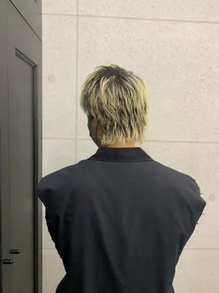 メンズ レイヤー ハイトーン 暖色⭐︎KANAKOのヘアスタイル