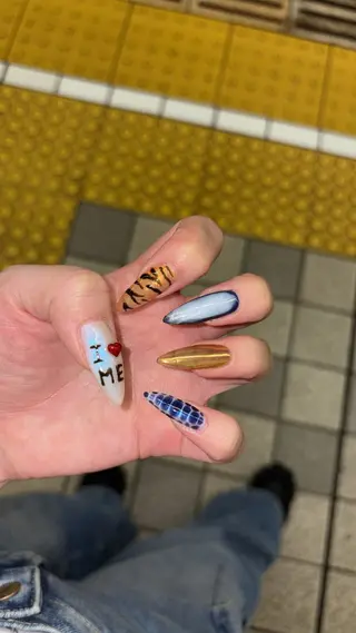 ネイル 33nail✴️栄 スミレ❇️Gel-xのネイルデザイン