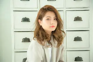 ミディアム カラー パーマ 髪質改善/縮毛矯正/ ボブ/店長/槌矢圭悟のヘアスタイル