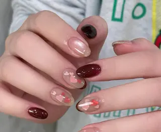 ネイル By moonネイル 🌷ワンホン/韓国風のネイルデザイン