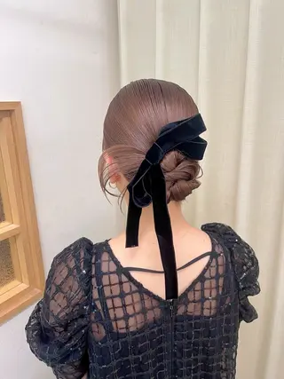 ロング ヘアアレンジ 参列♡デートゆるふわ ヘアメイク🎀みゆうのその他イメージ