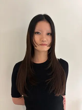 ロング レイヤー🎶似合わせ パーマ🎀ナナコのヘアスタイル