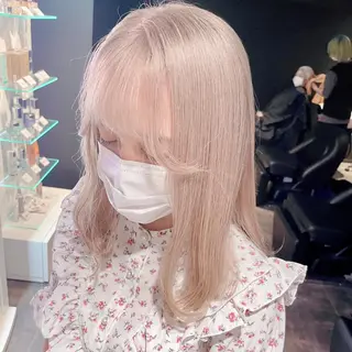 セミロング カラー MiL所属・✨ハイトーン✨ 濱田知孝のヘアスタイル