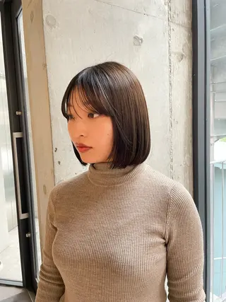 カラー 葉月/ボブ/ 透明感カラー／中目黒のヘアスタイル