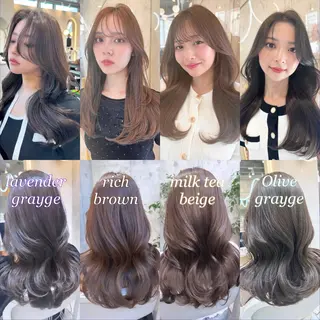セミロング カラー 新宿/韓国レイヤー 髪質改善カラー/角所のヘアスタイル