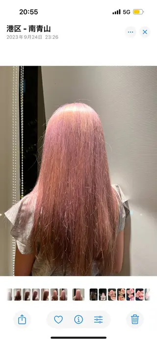 カラー こまる もえかのヘアスタイル