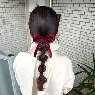 セミロング ヘアアレンジ 褒められヘアメイク /‎ボブ女子🐶みおのその他イメージ