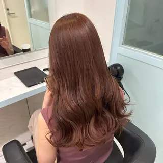 セミロング カラー 暖色🩷透明感カラー ♡Maika♡のヘアスタイル